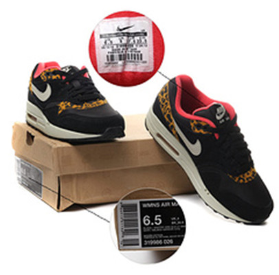 Nike Air Max 87 Mens et les chaussures des femmes or noir (2)